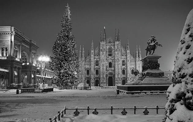 Ma Wall Art featuring the digital art Milan, Piazza Duomo, Italy by Guido Baviera