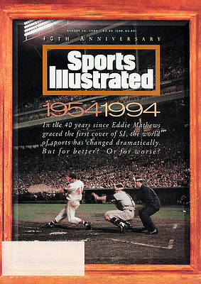 Anniversary Photograph - Milwaukee Braves Eddie Mathews, 40th Anniversary Special Sports Illustrated Cover by Sports Illustrated