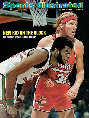 Walton Meets Abdul-Jabbar in 1974 Photograph
