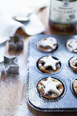 Mince Pies In The Baking Tin Print