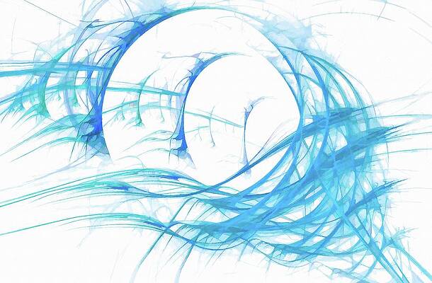 Wall Art featuring the digital art Minimal Universe Light Blue by Don Northup