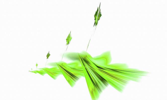 Wall Art featuring the digital art Missile Command Green by Don Northup