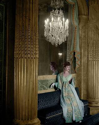 Unesco World Heritage Site Photograph - Model In A Lanvin-castillo Dress by Henry Clarke