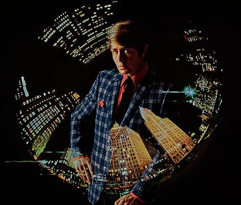 Tower Photograph - Model Surrounded By Fish Eye Cityscape by Leonard Nones