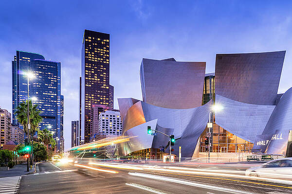 Walt Disney Concert Hall at Dusk Wall Art