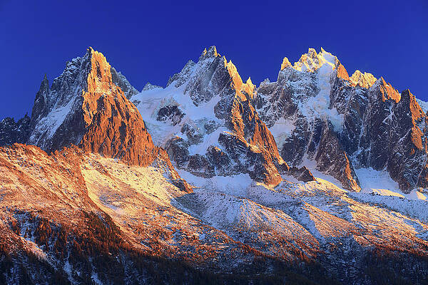 Impressive Wall Art featuring the digital art Mont Blanc Mountain Range In France by Davide Carlo Cenadelli