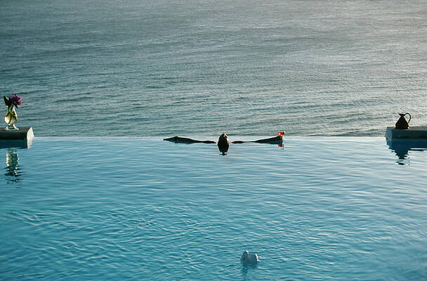 Infinity Pool Overlooking the Ocean Wall Art