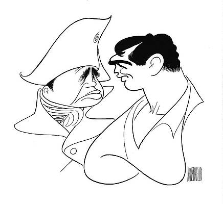 Caricature Wall Art featuring the drawing Mutiny On The Bounty by Al Hirschfeld