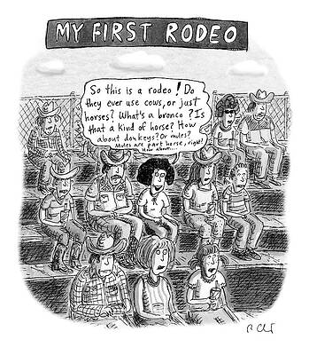 Humorous Rodeo Cartoon Wall Art