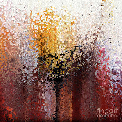 Anxious Painting - Nahum 1 7. A Stronghold. Modern Christian Wall Art by Mark Lawrence