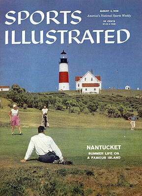 Golfing Near Nantucket Lighthouse Photograph