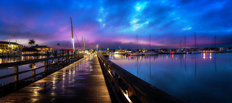 Wall Art featuring the photograph Naples City Dock by Owen Weber