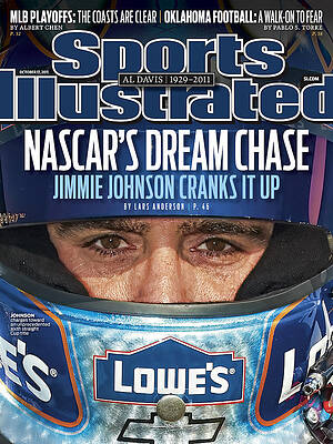 Jimmie Johnson on NASCAR Cover Wall Art