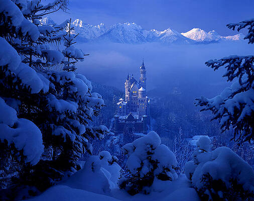 Eurasian Digital Art - Neuschwanstein Castle In Germany by Giovanni Simeone