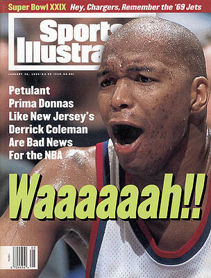 Wall Art featuring the photograph New Jersey Nets Derrick Coleman Sports Illustrated Cover by Sports Illustrated