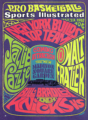 Colorful Vintage Sports Illustrated Cover Wall Art