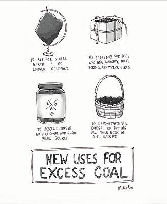 Globe Drawing - New Uses For Excess Coal by Maddie Dai