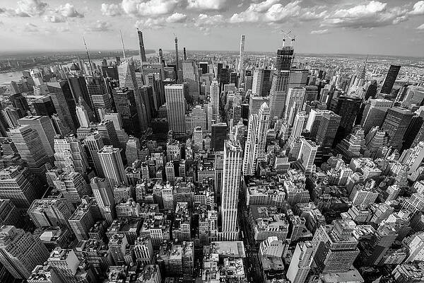 Wall Art featuring the photograph New York City Black White by Crystal Wightman