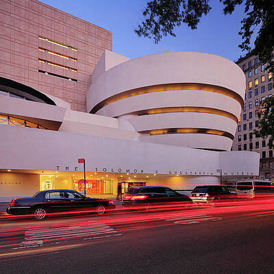 U S Wall Art featuring the digital art New York City, Manhattan, Upper East Side, Museum Mile, Guggenheim Museum, Exterior, Designed By Architect Frank Lloyd Wright by Riccardo Spila