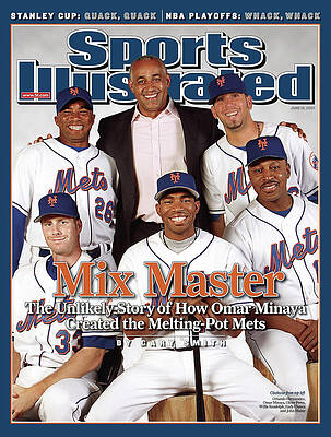 Omar Minaya with Mets Players Photograph