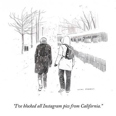 Hood Drawing - New York Snowstorm by Karl Stevens