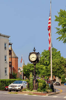 Hudson New York Wall Art featuring the digital art New York State, Sleepy Hollow, Street by Claudia Uripos