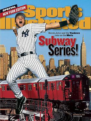 Derek Jeter on Subway Series Cover Wall Art