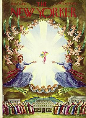 Shop Painting - New Yorker April 4 1942 by Constantin Alajalov