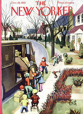 New Yorker December 1953 Street Scene Painting