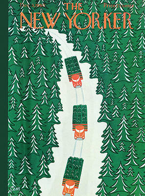 Carrying Christmas Trees Wall Art