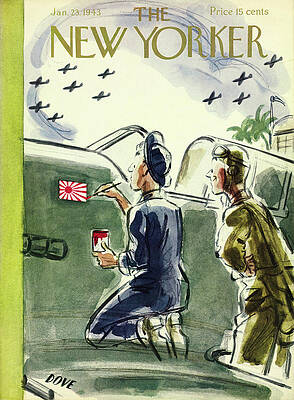 War Painting - New Yorker January 23 1943 by Leonard Dove