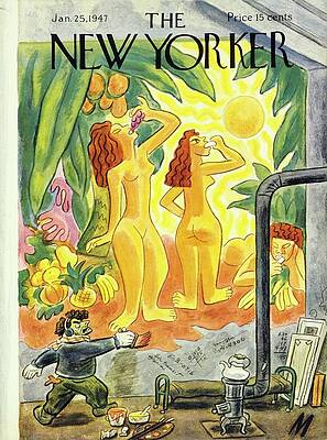 Sunshine Wall Art featuring the painting New Yorker January 25, 1947 by Julian De Miskey