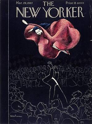 Dancer Soars Above Jazz Club Crowd Painting