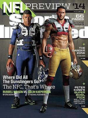 NFL Preview Cover with Two Players Photograph
