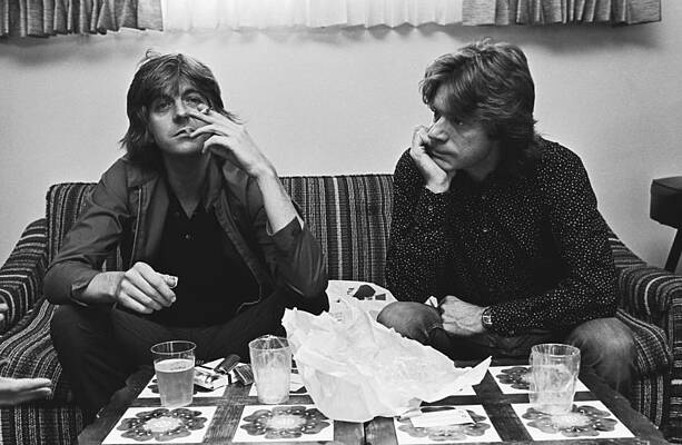 Wall Art featuring the photograph Nick Lowe & Dave Edmunds Portrait by George Rose
