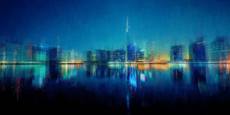 Abstract Digital Art - Night Of The City by David Manlove