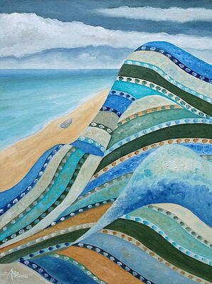 Landscape Painting - Nonforlorn Blue by Angeles M Pomata