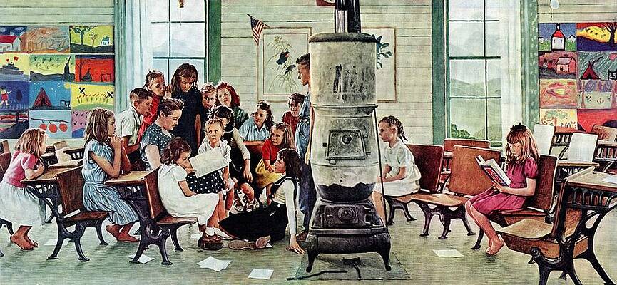 Norman Rockwell Visits A Country School by Norman Rockwell