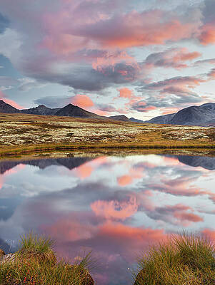 Small Digital Art - Norway, Oppland, Small Lake In Rondane National Park, Scandinavia by Rainer Mirau