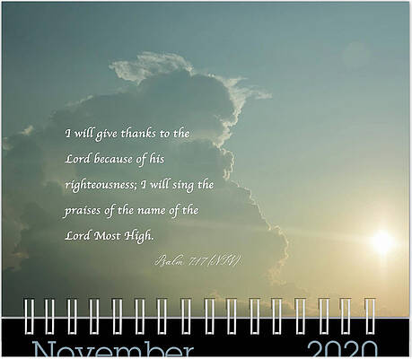 Inspirational Photograph - November 2020 Inspirational Calendar Preview by Joni Eskridge
