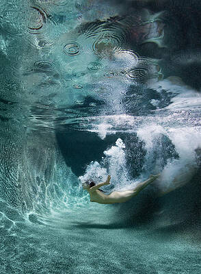 Graceful Underwater Dive Wall Art