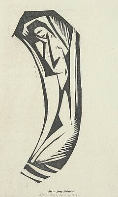 Expressionism Wall Art featuring the painting Nude V by Jerzy Hulewicz