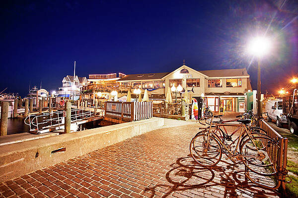 Ma Wall Art featuring the digital art Oak Bluffs Harbor, Martha's Vineyard, Ma by Claudia Uripos