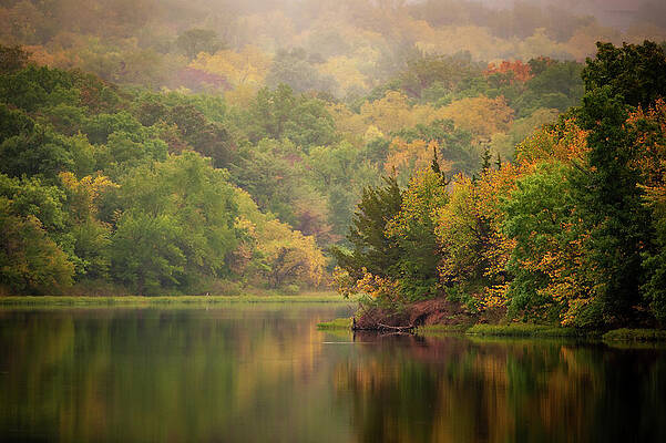 Wall Art featuring the photograph October Reflections II by Jeff Phillippi