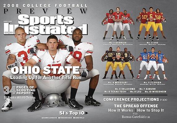 Ohio State University Wall Art featuring the photograph Ohio State University, 2008 College Football Preview Issue Sports Illustrated Cover by Sports Illustrated