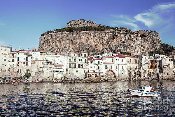 Transportation Wall Art featuring the photograph Old Town Of Cefalu - Sicily by Stefano Senise