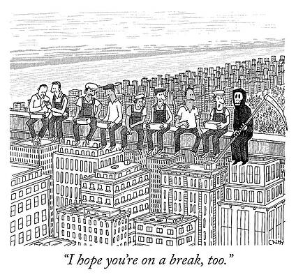 Historic Drawing - On A Break by Tom Chitty