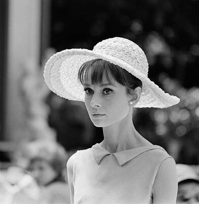 Audrey Hepburn in Elegant Hat Wall Art