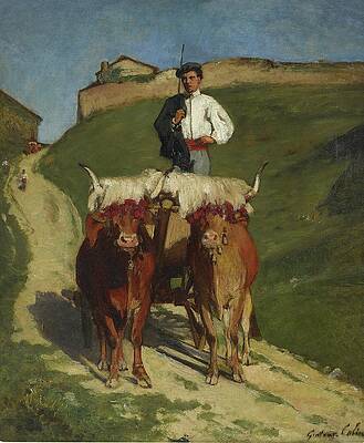 Traditional Painting - On To The Basque Celebration by Gustave Henri Colin