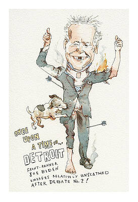 Battle Wall Art featuring the painting Once Upon A Time . . . In Detroit by Barry Blitt
